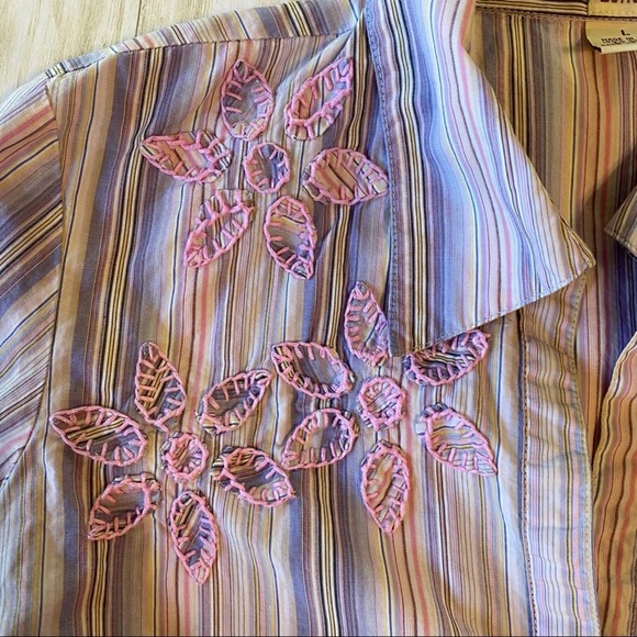 Johnny Cotton Pink & Blue Button Down Shirt - Picture 1 of 12
